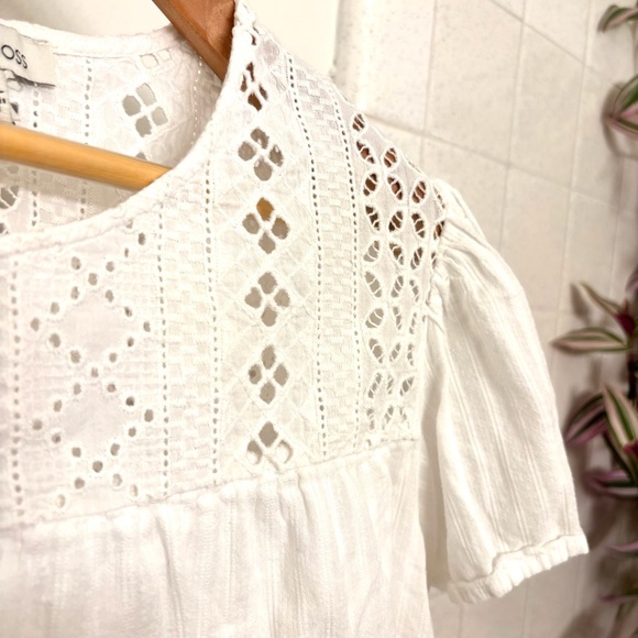 Ella Moss Tops - Ella Moss Costco Crisp White Eyelet Blouse Brianne Cottagecore Coquette XXL